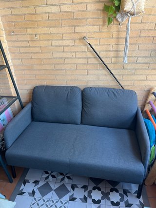 Sofá 2 plazas Ikea gris tela