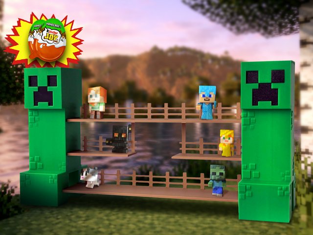 Expositor Kinder Joy Minecraft creeper