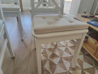 4 Sillas Ikea Ancho Madera Blanca