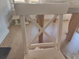 4 Sillas Ikea Ancho Madera Blanca