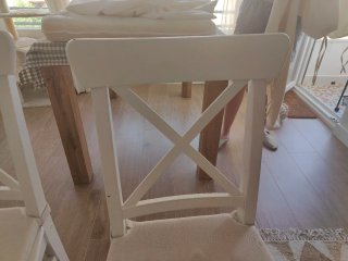 4 Sillas Ikea Ancho Madera Blanca