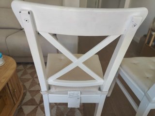 4 Sillas Ikea Ancho Madera Blanca