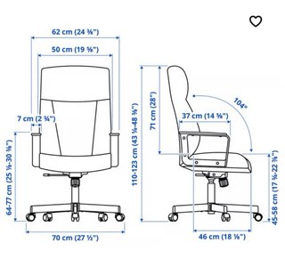 Silla oficina Millberget Ikea blanco roto