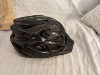 Casco de Bicicleta Negro Brillante