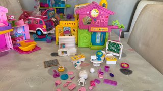 Lote Pinypon Casa Muñecas, colegio, coche...