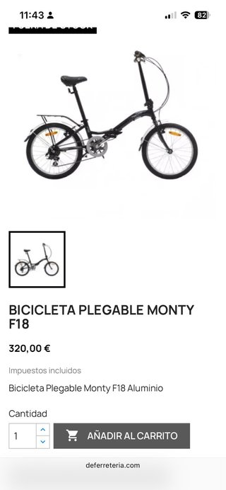 Bici Monty Plegable Ligera Robusta