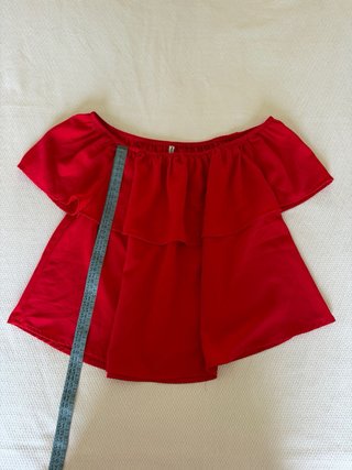 Top escote barco rojo