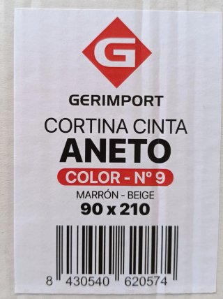 Cortina di nastri beige e marrone