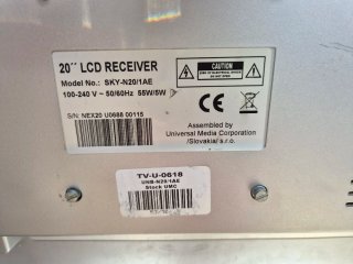 TV LCD 20 Plata/Negro