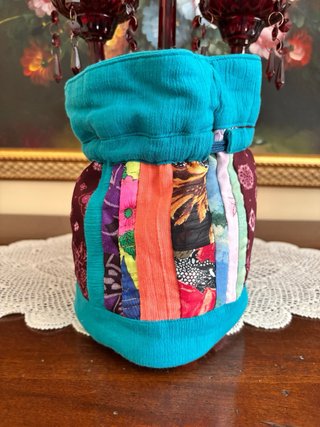 Borsa secchiello patchwork multicolor