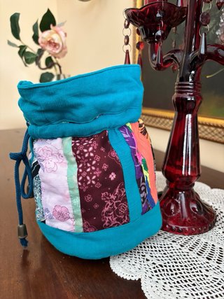 Borsa secchiello patchwork multicolor