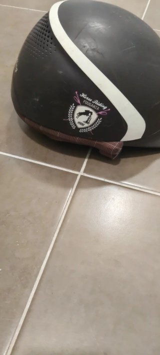 Casco de equitación marrón infantil