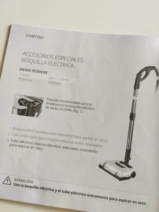 Aspirador Vivense con agua y antiácaros