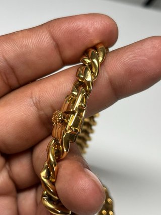 Cadena Cubana 10mm x 50cm Acero Inoxidable