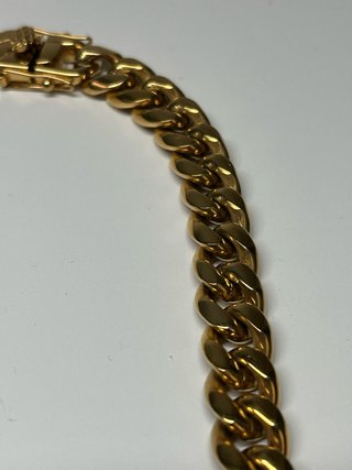 Cadena Cubana 10mm x 50cm Acero Inoxidable