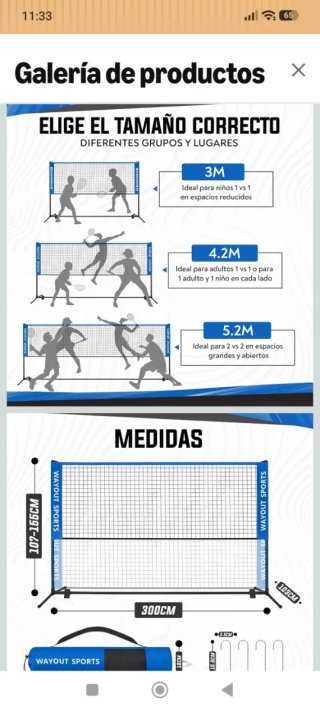 Red multiuso voley, tenis, bádminton, etc