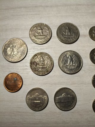 Lotto 12 monete dollari USA vari anni