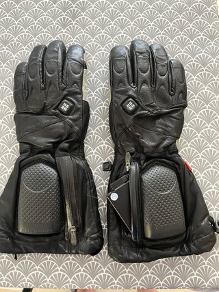 Guantes Moto Cuero Calefactables