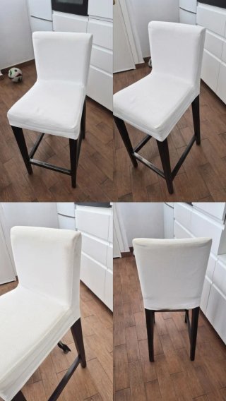 Funda Taburete Bergmund Ikea Blanca