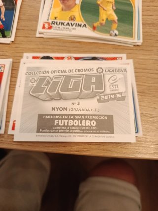 Lote 250 cromos Panini Liga 14-15 Pac
