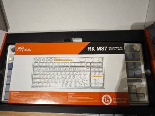 Teclado Royal Kludge RK M87 Azul/Blanco