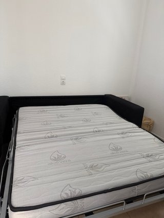 Sofá Cama Negro Tela Antimanchas