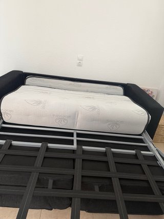 Sofá Cama Negro Tela Antimanchas