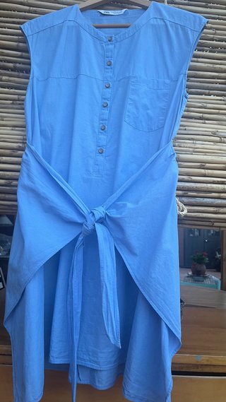 Vestido camisero Zara algodón T/M