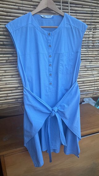 Vestido camisero Zara algodón T/M