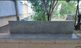 Mueble TV gris y blanco