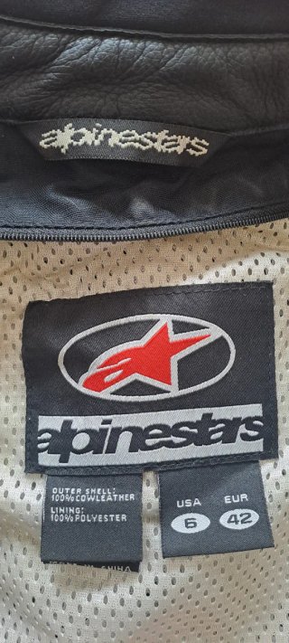 Chaqueta Cuero Moto Alpinestars Mujer