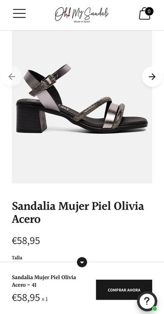 Sandalias Oh! Sandals negras y plateadas