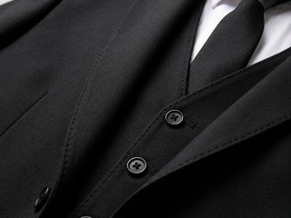 Traje Negro 3 Piezas Hombre Talla M