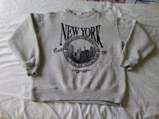 Sudadera Zara Gris New York