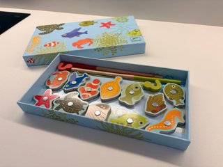 Juego Pesca Magnético Djeco Peces Madera