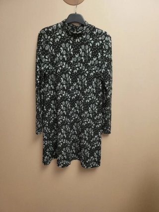 Vestido Sfera Negro-Blanco Estampado Talla S