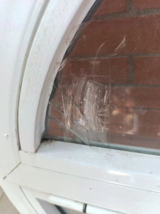 Ventana ojo de buey redonda blanca