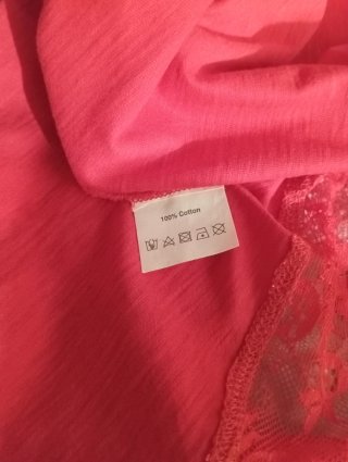 Maglietta rossa taglia M con pizzo
