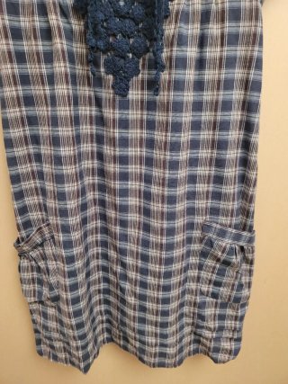 Vestido Xdye Cuadros Azul Talla L