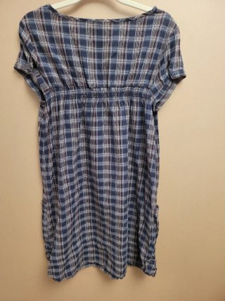 Vestido Xdye Cuadros Azul Talla L