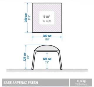 Carpa Quechua Arpenaz Fresh