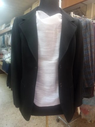 Blazer de punto negra
