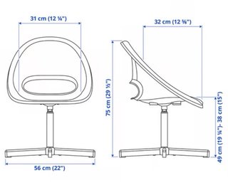 Silla de estudio Ikea blanca