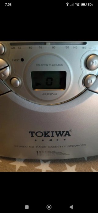 Radio CD portátil Tokiwa plateado