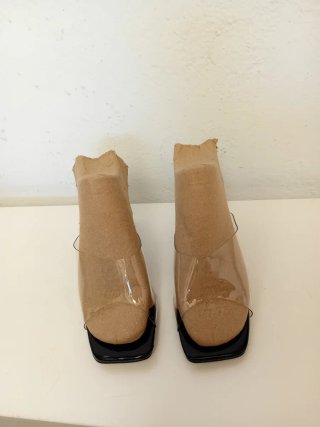 Sandalias de verano transparentes tacón