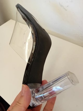 Sandalias de verano transparentes tacón