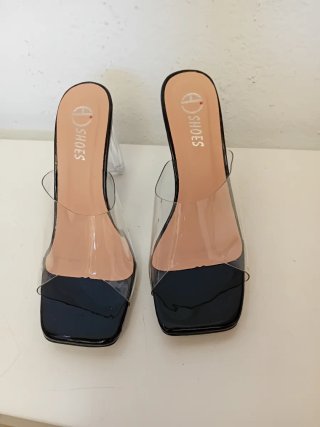 Sandalias de verano transparentes tacón