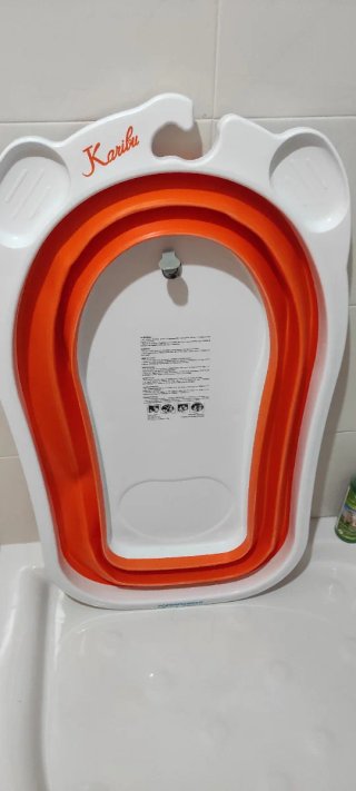 Bañera Plegable Bebé Naranja
