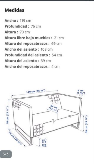 Sofá IKEA KNOPPARP 2 plazas