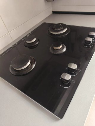 Placa de Gas Natural Cristal Negro